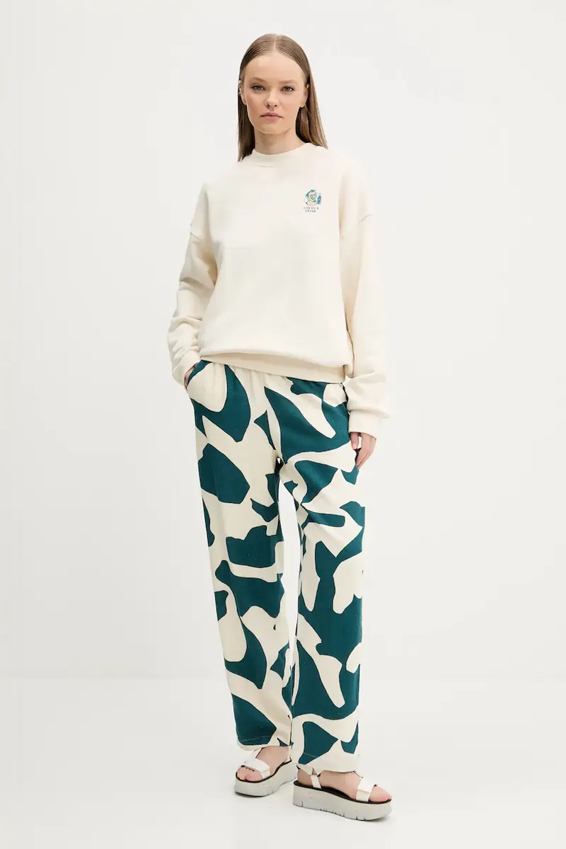 pantaloni in lino donna colore beige KI156-5135 miniatura 2