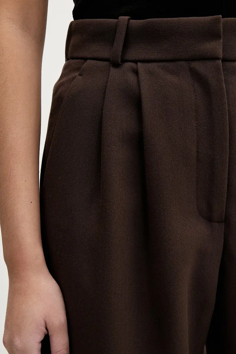 Abercrombie&Fitch Pantaloni marrone con vestibilità ampia miniatura 4