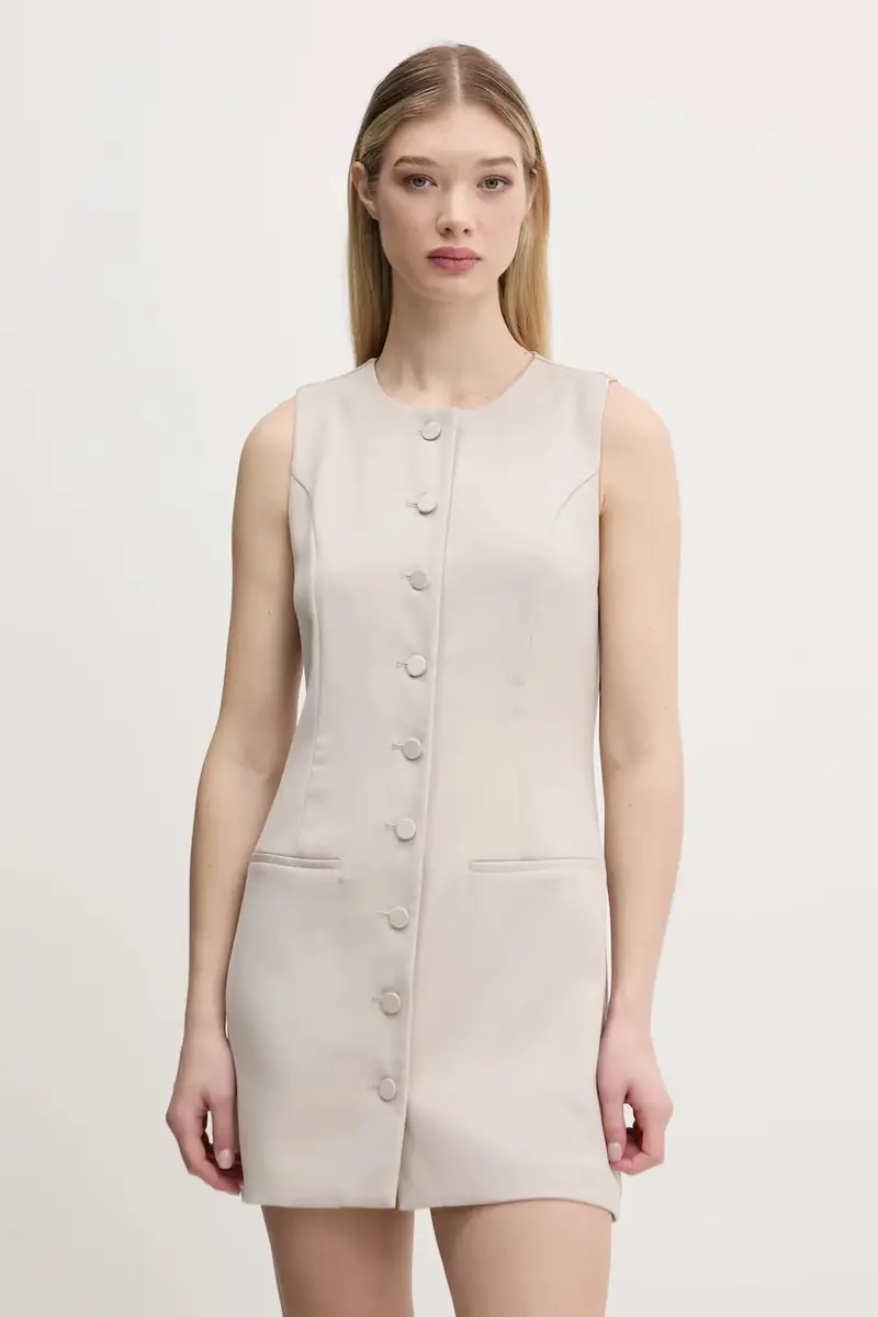 vestito colore beige KI159-5575 miniatura 2