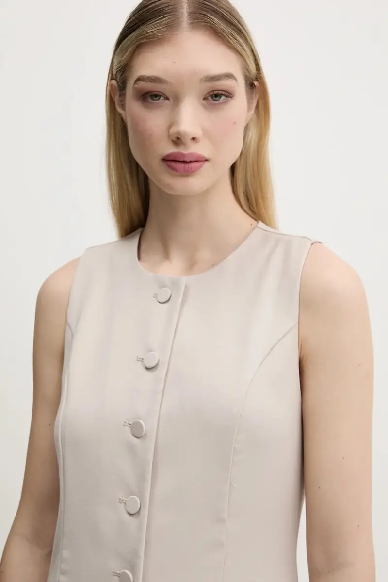 vestito colore beige KI159-5575 miniatura 4