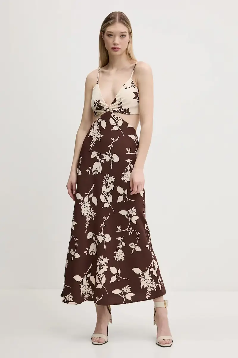 vestito colore marrone KI159-5551