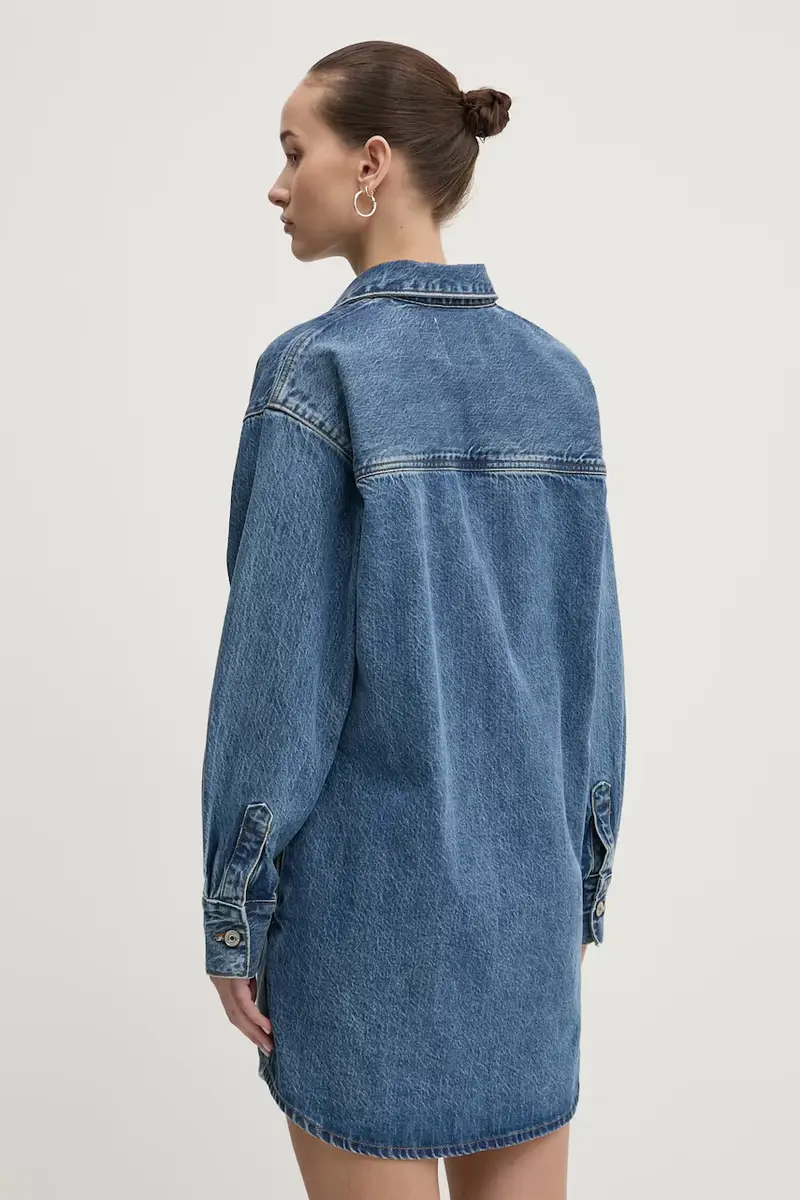 vestito di jeans colore blu KI159-5496 miniatura 3