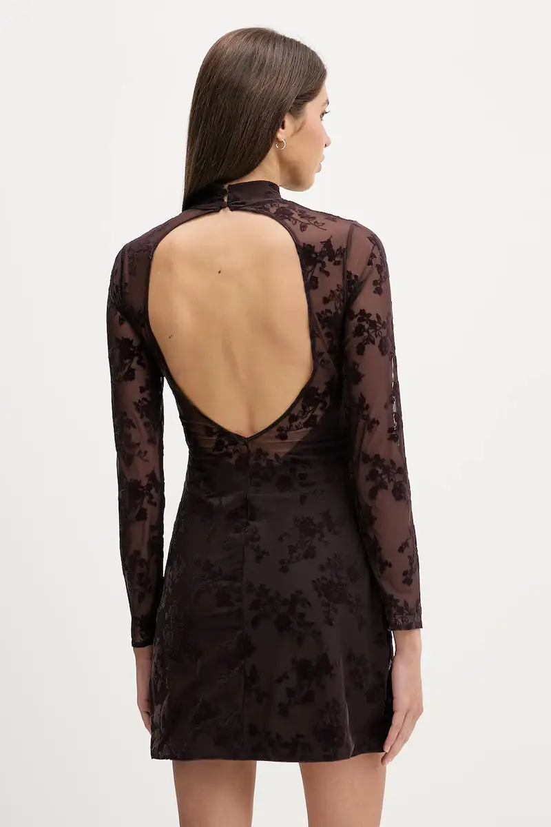 Abercrombie&Fitch Vestito marrone con maniche lunghe miniatura 3