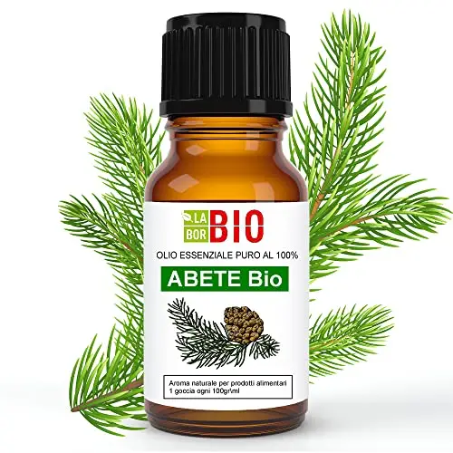 Abete Bio Olio essenziale 100% Puro 10 ml - Uso interno Terapeutico Alimentare Diffusori Aromaterapia Cosmetica Cucina