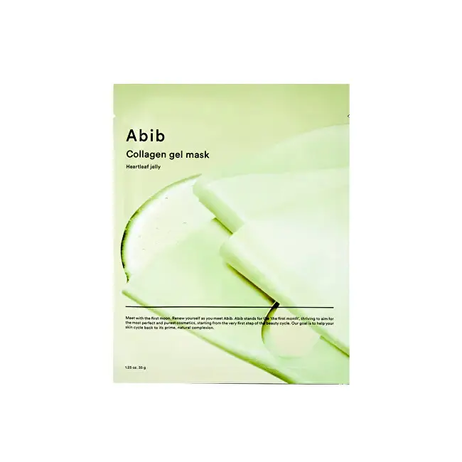 Maschera in fogli al collagene Abib Heartleaf Jelly (maschera in gel al collagene) 4 pezzi