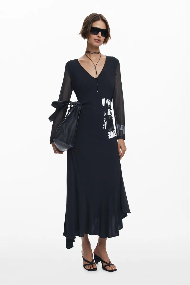 Abito arricciato a giornale