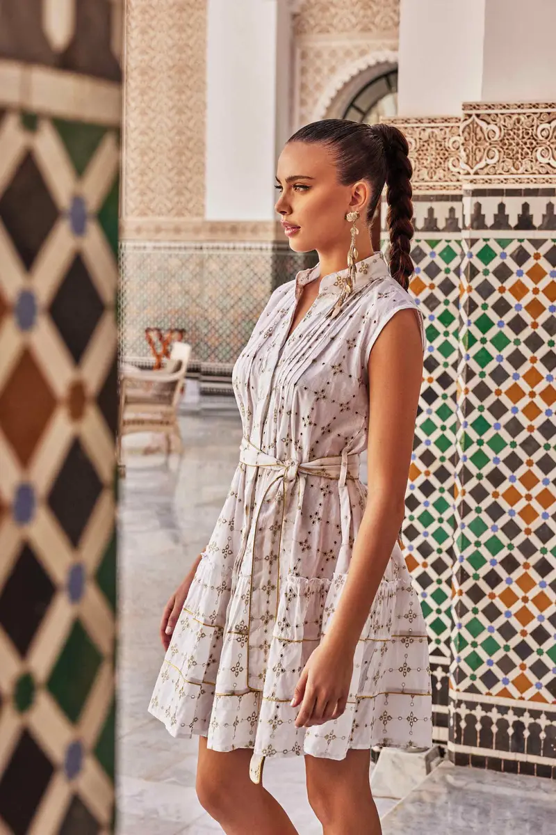 ABITO CAMICIA IN PIZZO SANGALLO ILIZIA | Colore: Bianco | Taglia: L