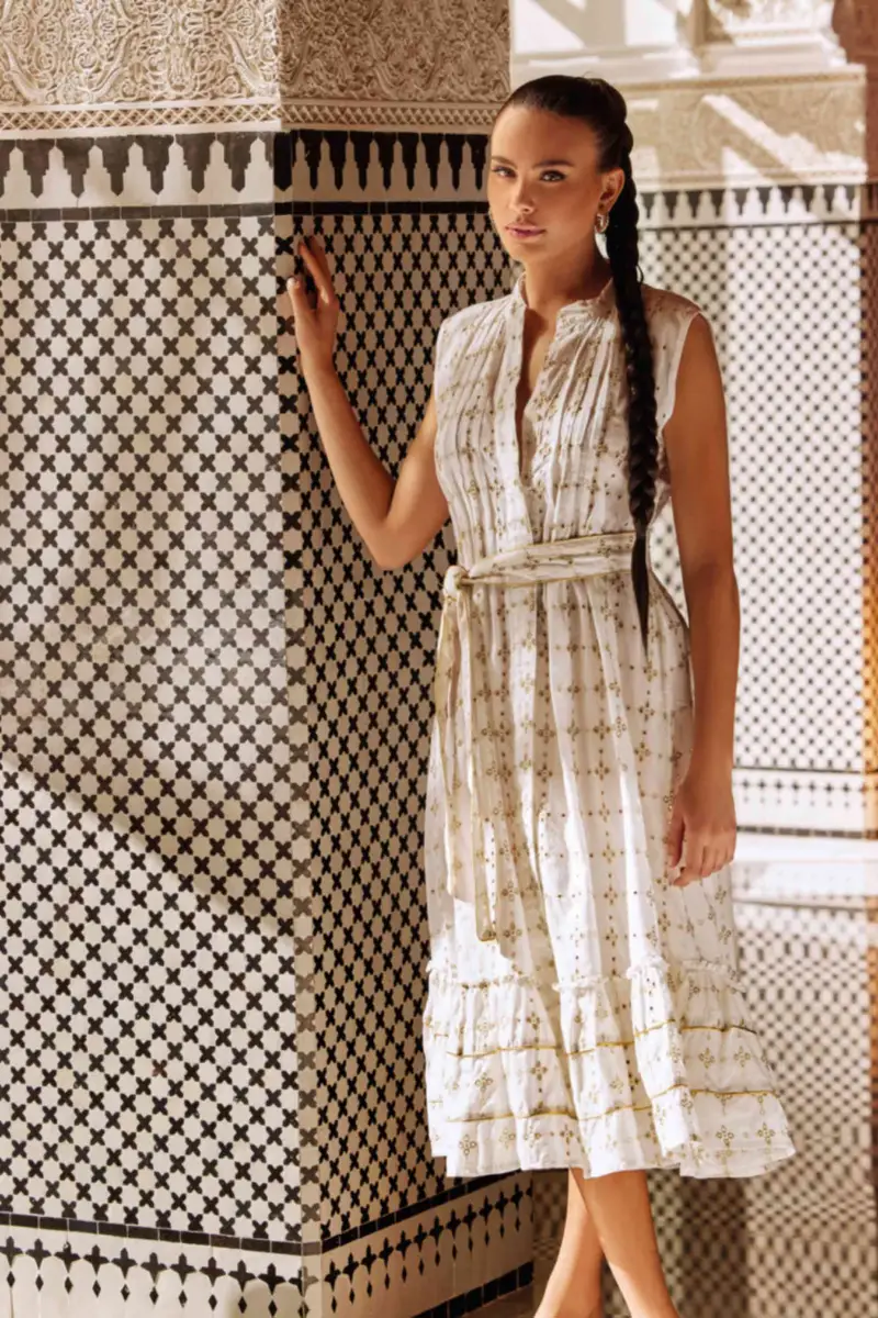 ABITO CAMICIA IN PIZZO SANGALLO IRIS | Colore: Bianco | Taglia: M