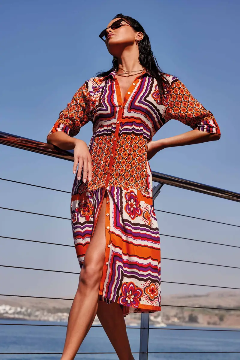 ABITO CAMICIA LUNGO AMBER | Colore: Multi | Taglia: L