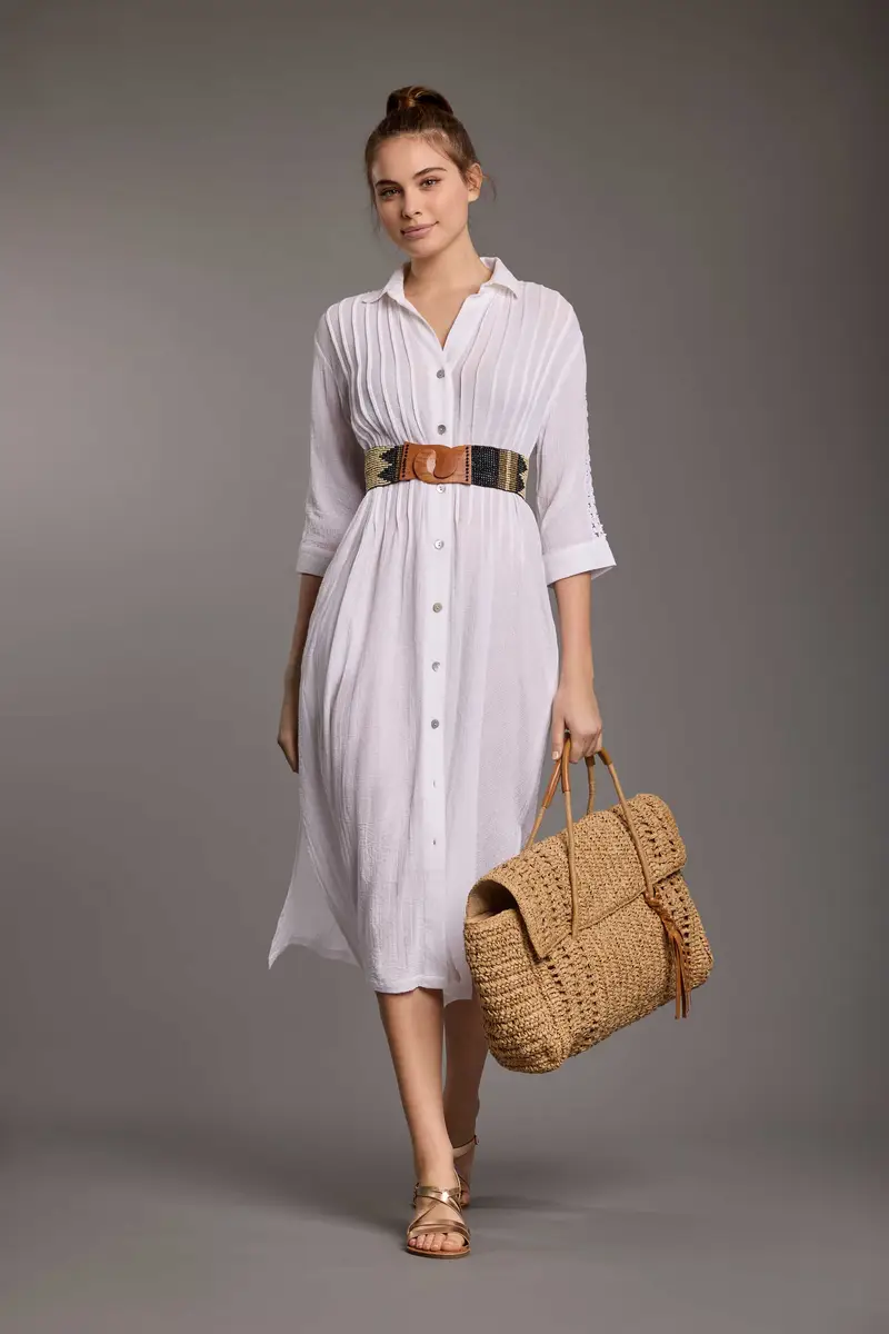 ABITO CAMICIA LUNGO DIXIE | Colore: Bianco | Taglia: S