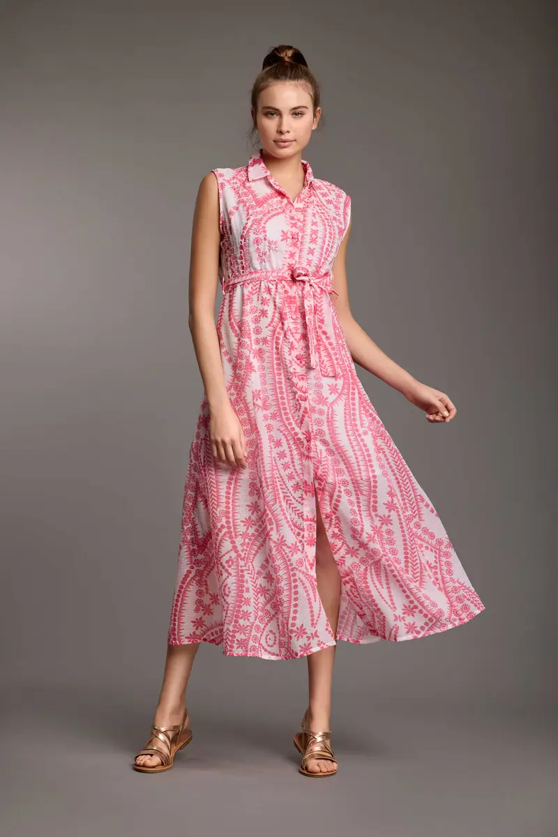 ABITO CAMICIA LUNGO SMANICATO AMABEL | Colore: Rosa | Taglia: XL