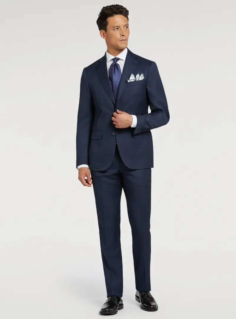 Abito classico blu occhio di pernice