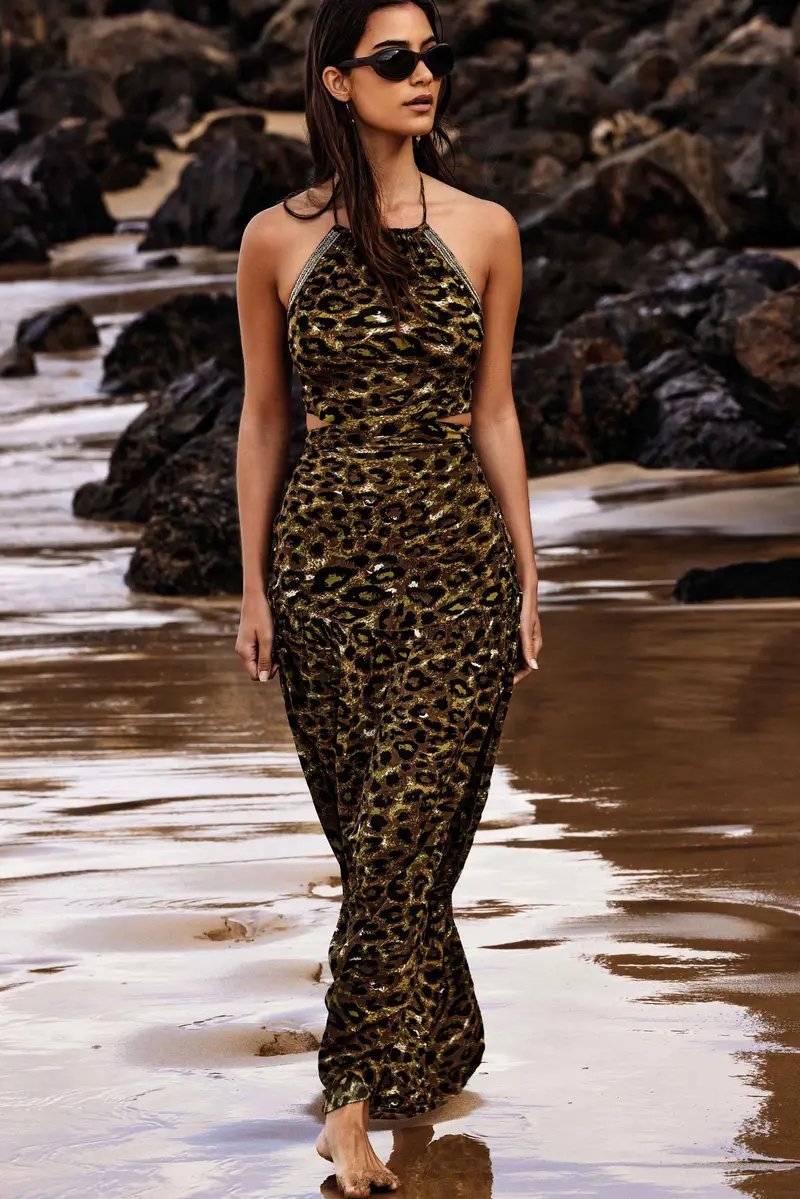 ABITO CON ALLACCIATURA AL COLLO MACULATO | Colore: Multi | Taglia: L