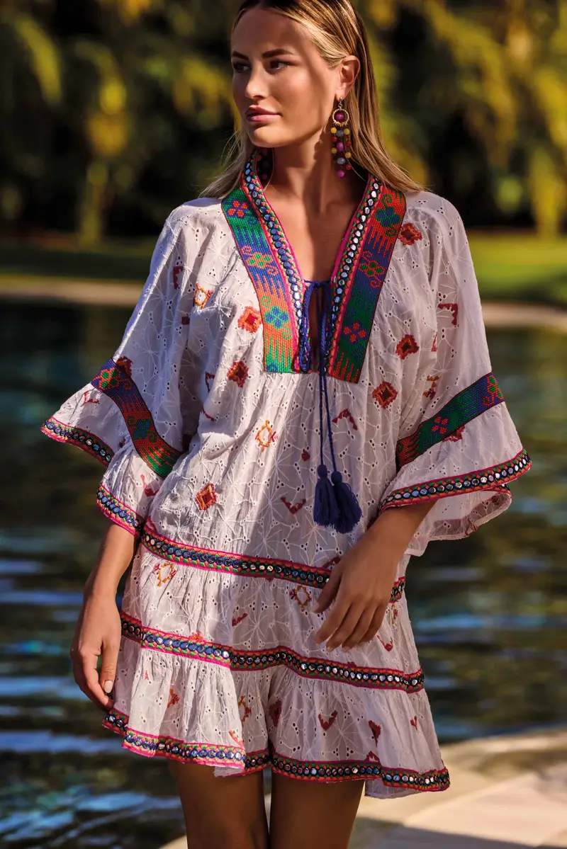 ABITO CON GONNA A BALZE ALICE | Colore: Multi | Taglia: S