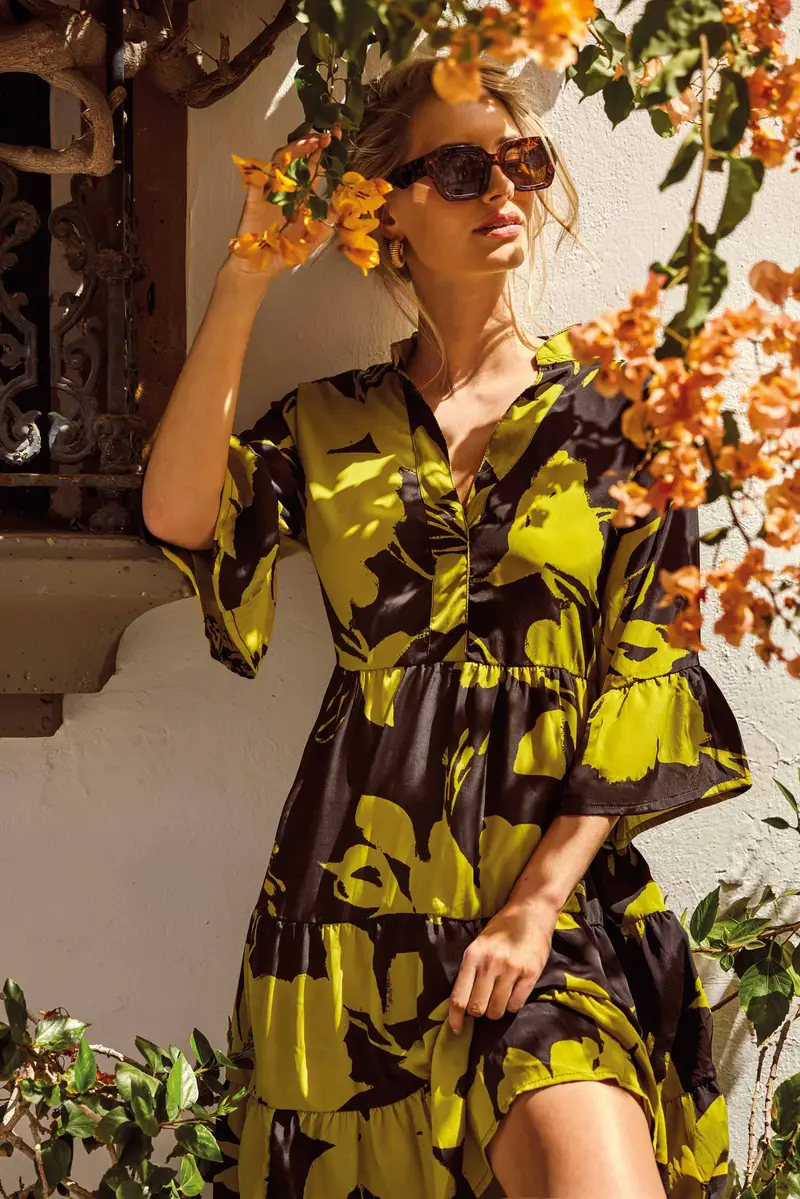 ABITO CON GONNA A BALZE GLENDA | Colore: Multi | Taglia: M