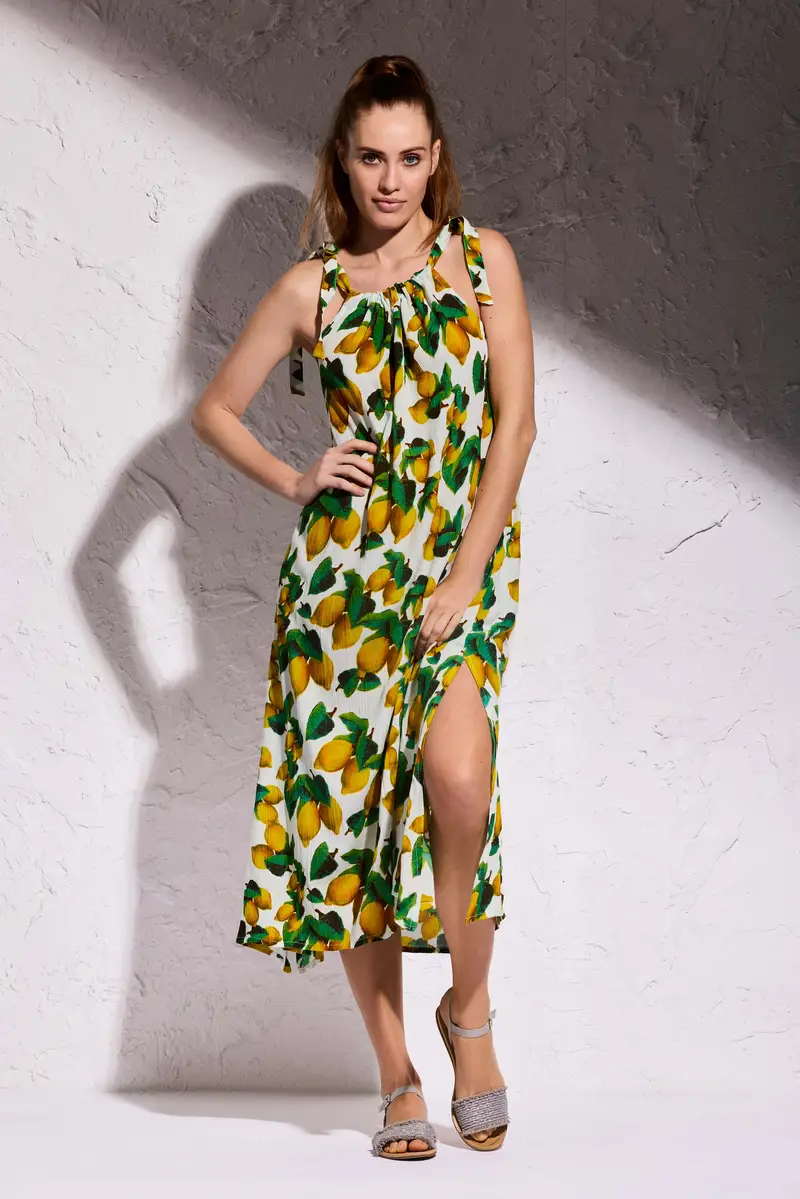 ABITO CON SPALLINE GILDA | Colore: Bianco | Taglia: M