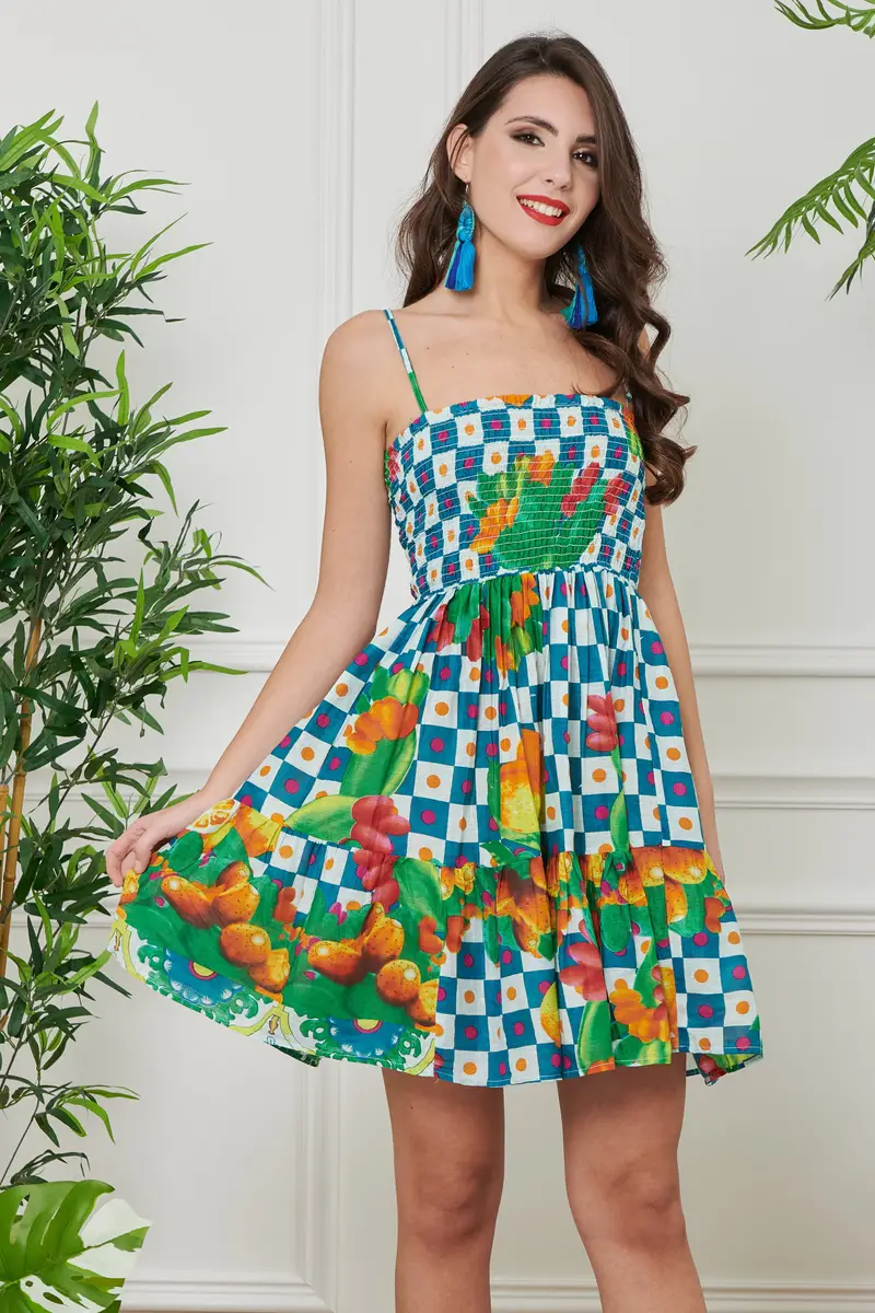 ABITO CORPETTO ELASTICO | Colore: Cactus | Taglia: S/M