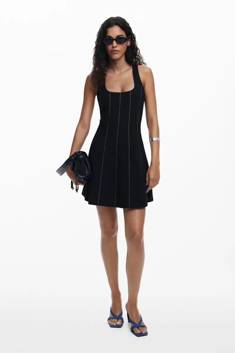 Abito corto a pannelli