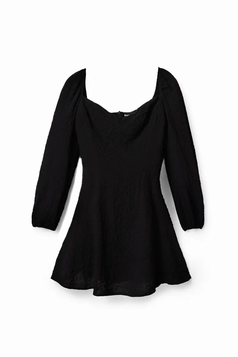 Abito corto aderente svasato