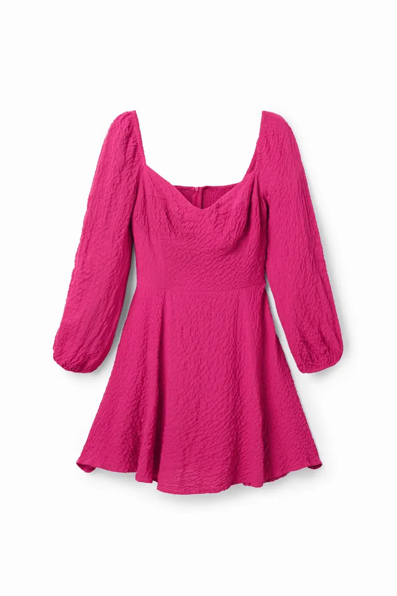 Abito corto aderente svasato