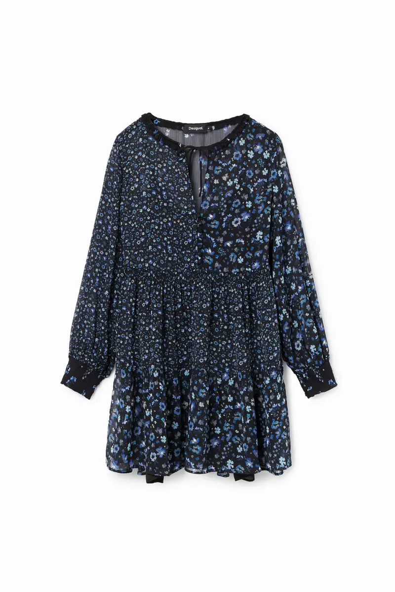 Abito corto chiffon floreale