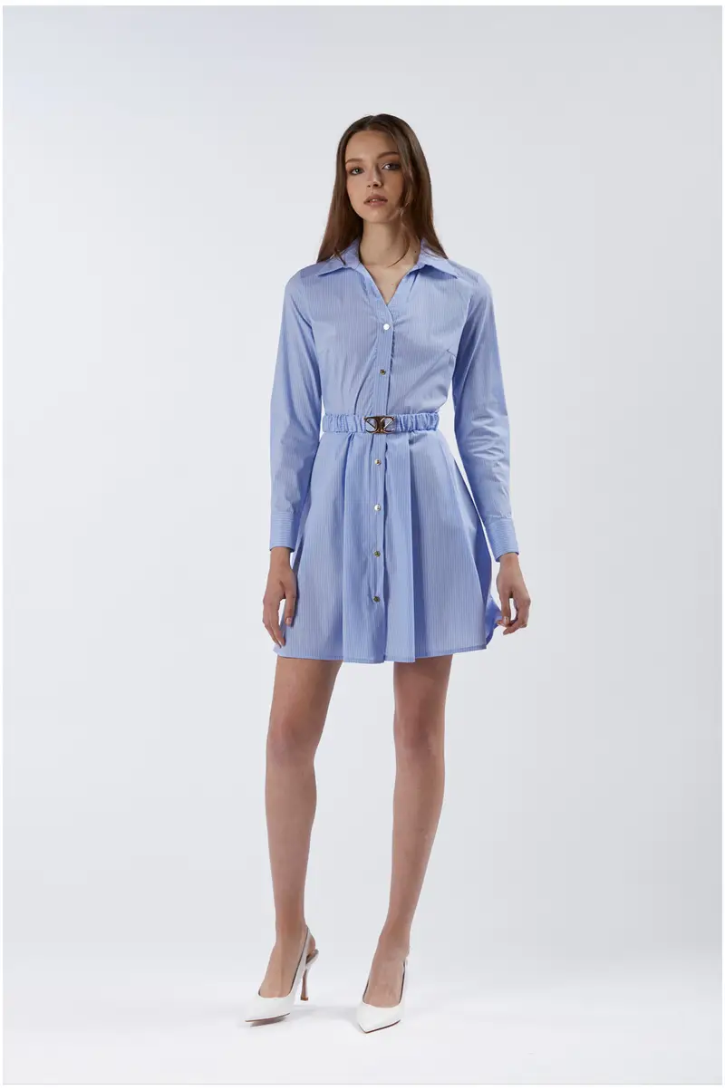 abito corto tipo chemisier multiriga m