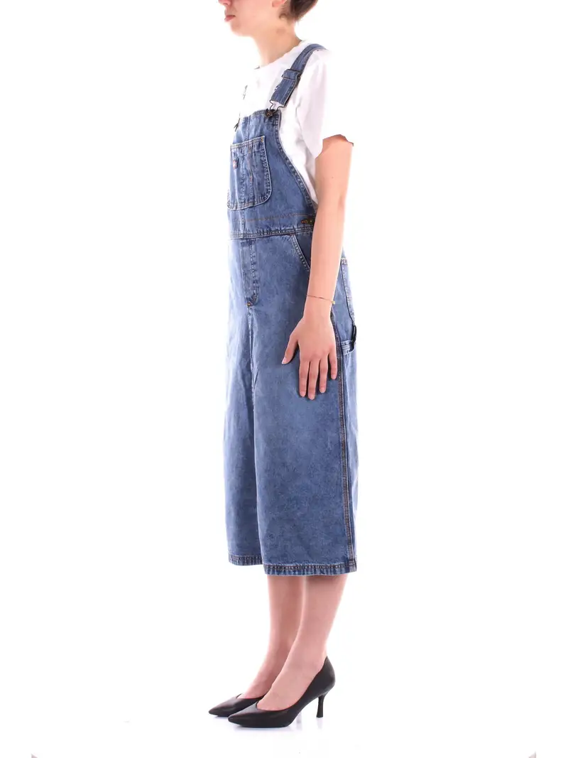 Abito Donna DICKIES Rinsed blue Bib long overall dress w rinse miniatura 2