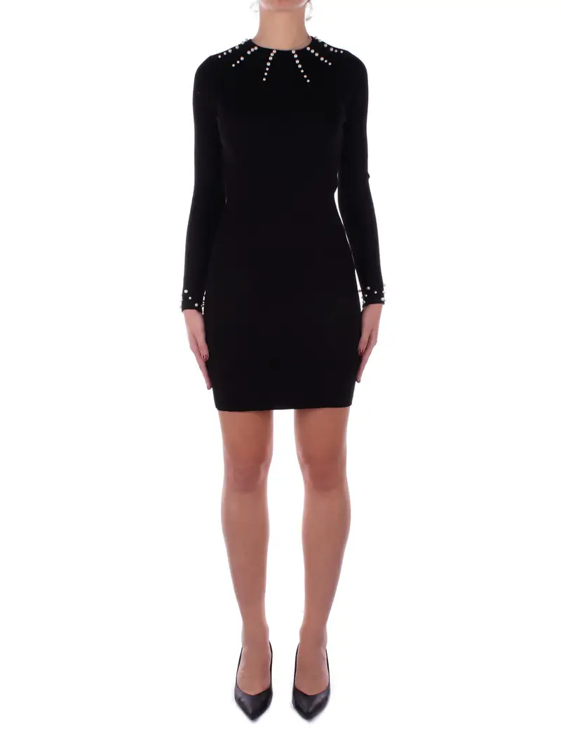 Abito Donna ONLY Black Onlida ls oneck pearl dress cs