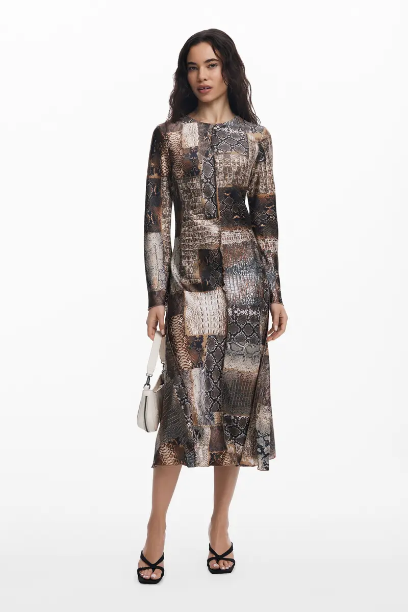 Abito fluido animalier