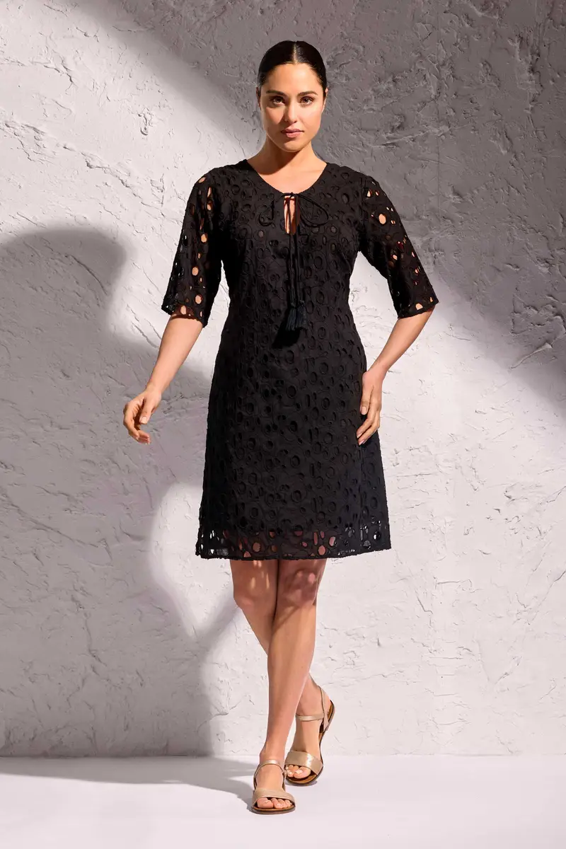 ABITO IN PIZZO SANGALLO MILA | Colore: Nero | Taglia: M