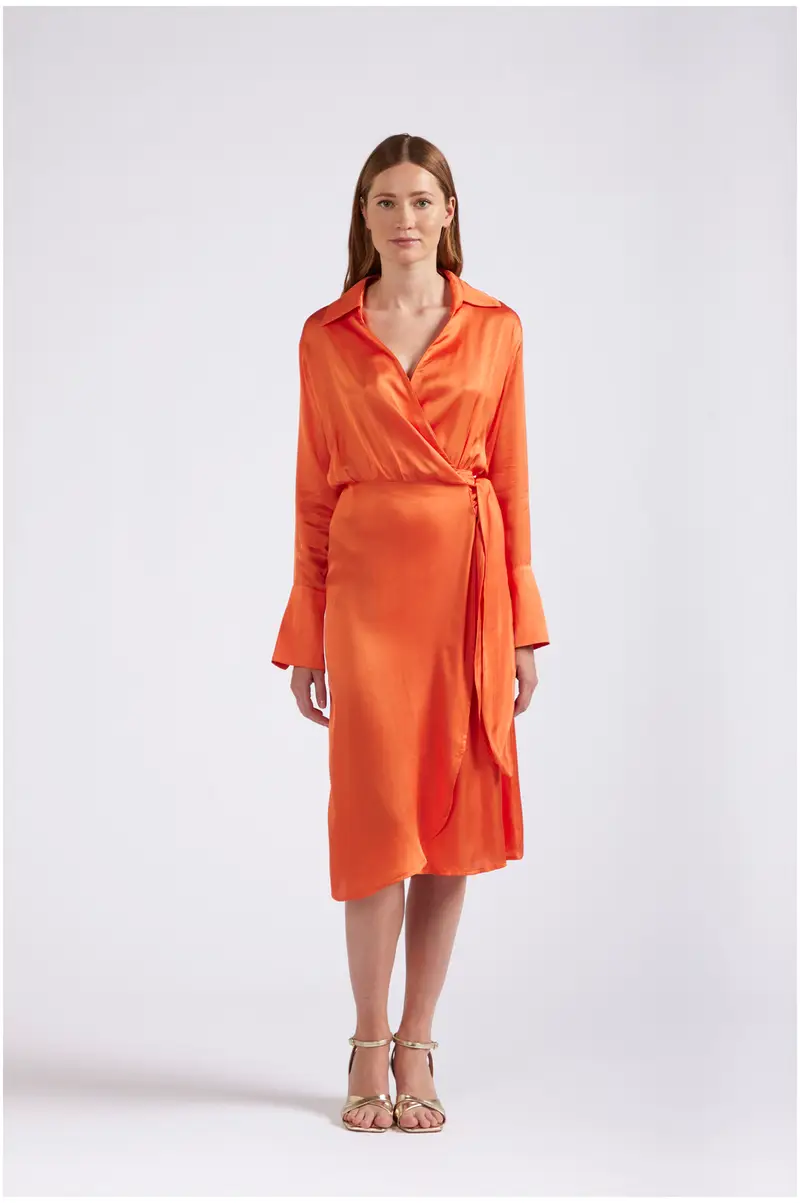 abito legato a portafoglioo arancio m