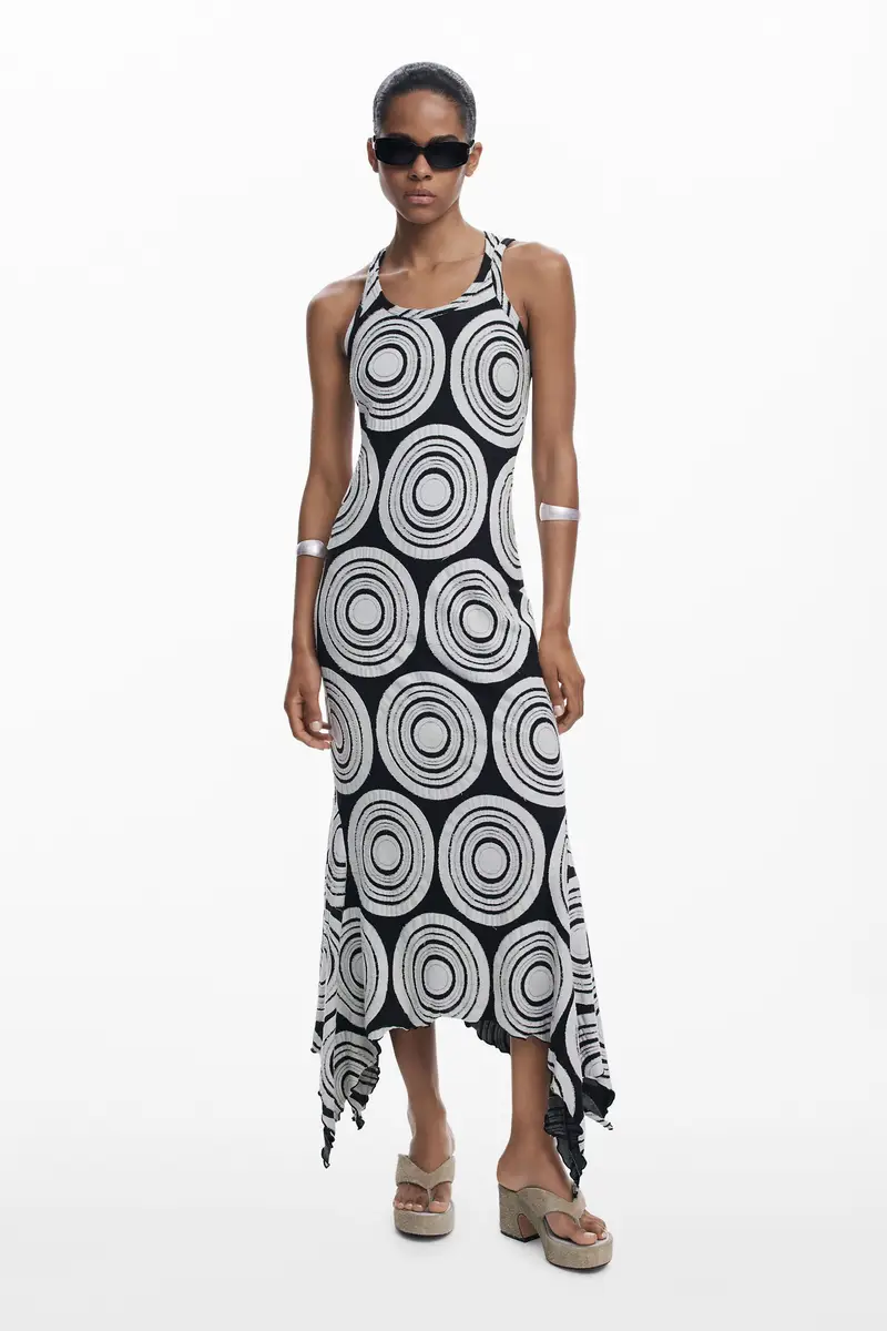 Abito lungo a cerchi