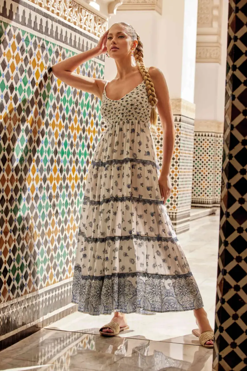 ABITO LUNGO CON MOTIVO FLOREALE JOY | Colore: Multi | Taglia: M