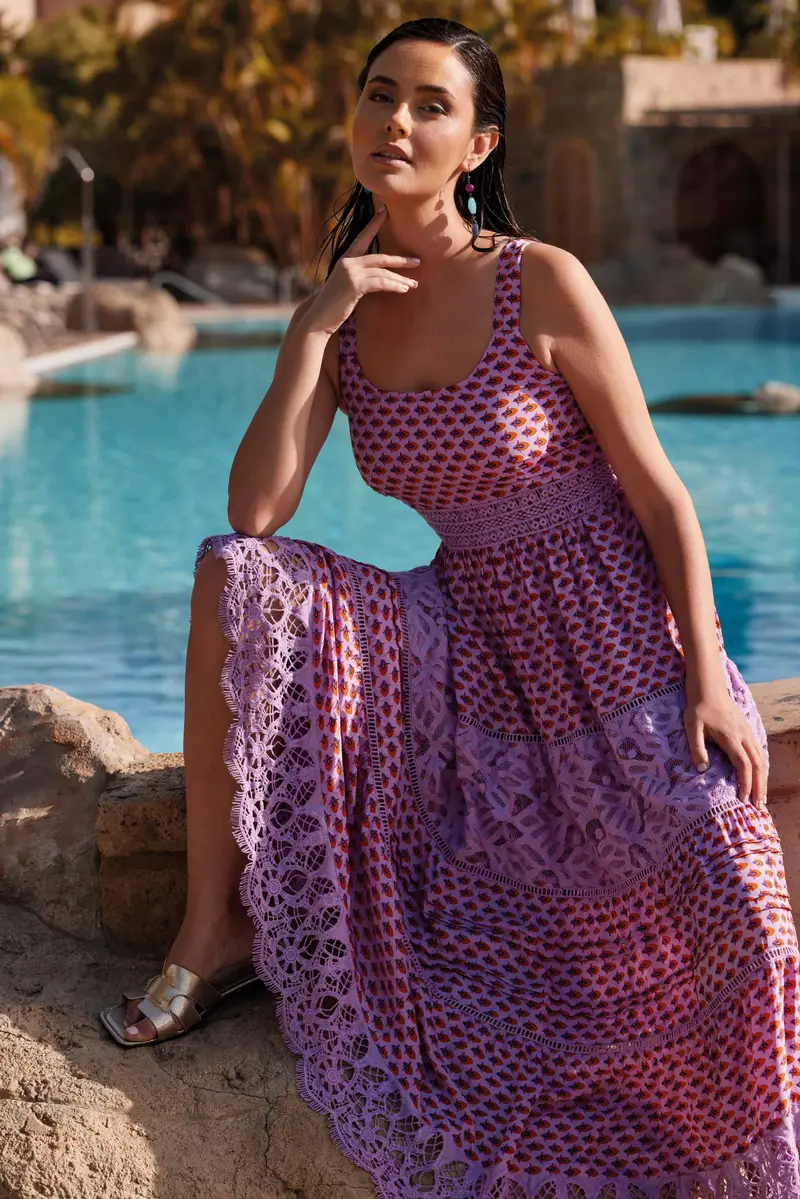 ABITO LUNGO CON SPALLINE CHIARA | Colore: Multi | Taglia: M