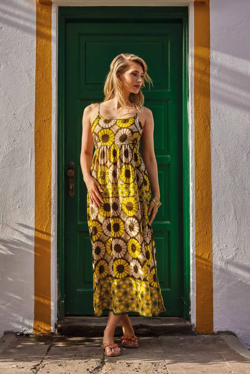 ABITO LUNGO CON SPALLINE LORENA | Colore: Multi | Taglia: S