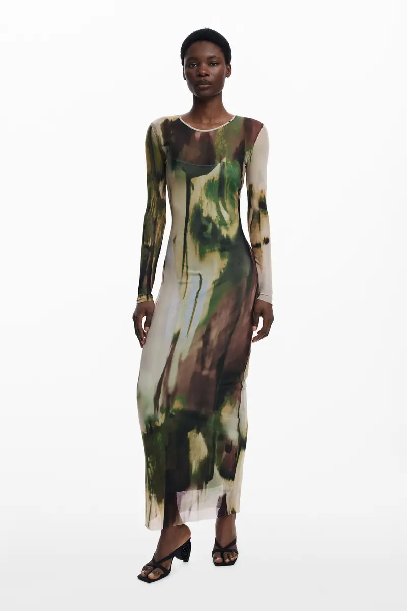 Abito lungo in tulle