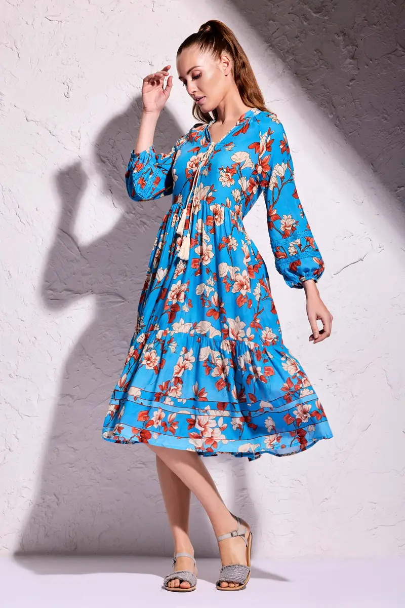 ABITO LUNGO WANDA | Colore: Blue | Taglia: M