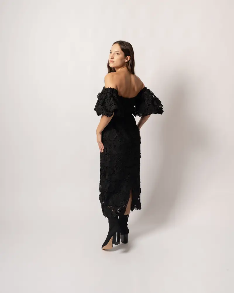 Abito macrame Nero miniatura 2