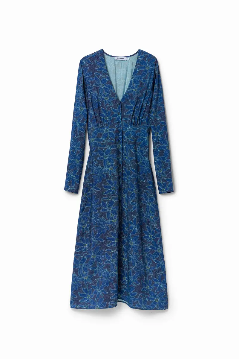 Abito midi camicia floreale