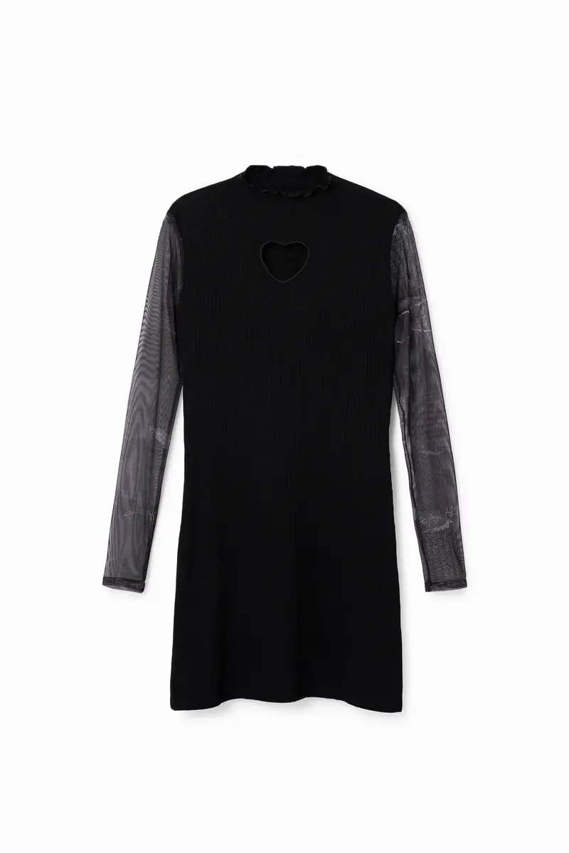 Abito mini costine cuore