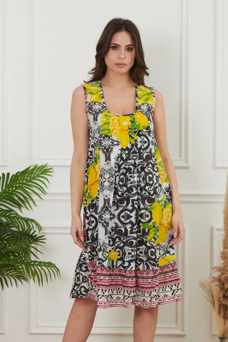 ABITO SMANICATO AMALFI | Colore: Limoni | Taglia: S/M