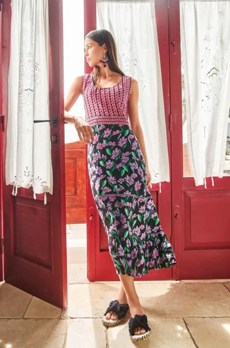 ABITO SMANICATO FLOREALE | Colore: Multi | Taglia: M