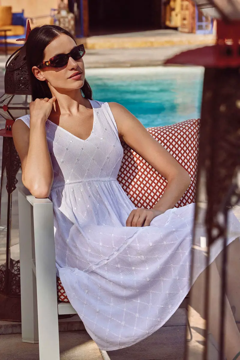 ABITO SMANICATO SALINA | Colore: Bianco | Taglia: XXL