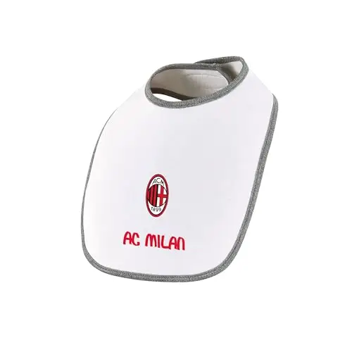 AC Milan Bavaglino con Scritta e Logo, Cotone, Taglia Unica, Prodotto ufficiale, Scritta