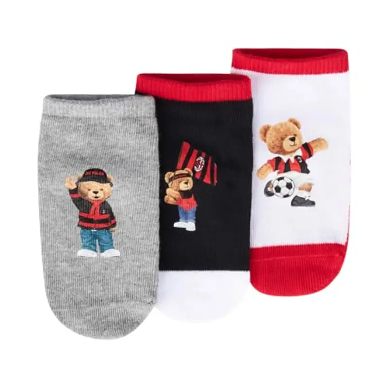 AC Milan - Calzini 3 Paia per Neonati, con Logo Ufficiale, 6