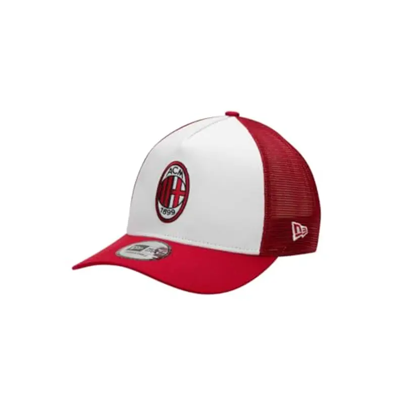 AC Milan Cappellino Trucker New Era X Logo Prodotto Ufficiale, Rosso, Unisex