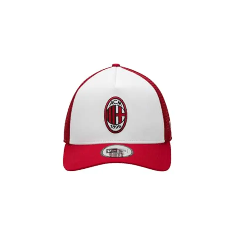 AC Milan Cappellino Trucker New Era X Logo Prodotto Ufficiale, Rosso, Unisex miniatura 2