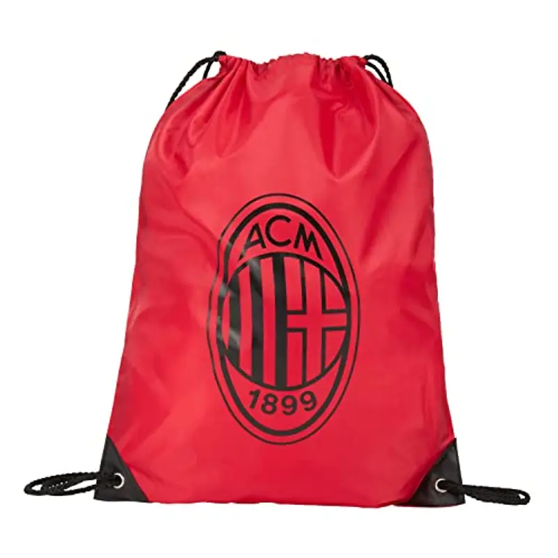 AC Milan - Sacca per Palestra, Rossa con Logo Nero, Unisex