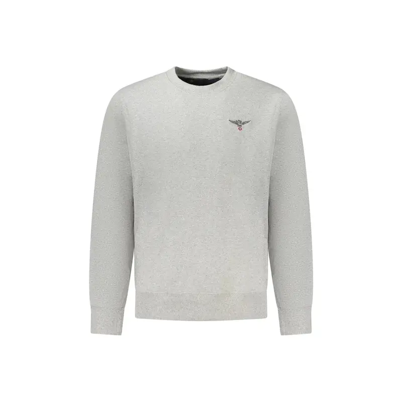 Felpa Uomo Grigia Girocollo Felpata Logo Grigio