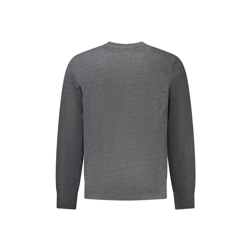 Felpa Uomo Grigia Girocollo Felpata Logo Grigio miniatura 2